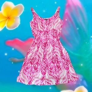 2000s coconut girl tropical flower mini dress